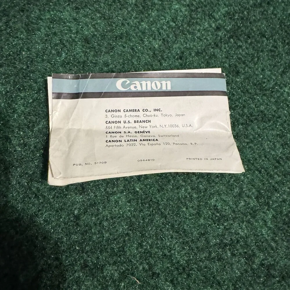 Canon Flash Quint Auto Flash w/ Case & Manual Japan Vintage Camera Accessory